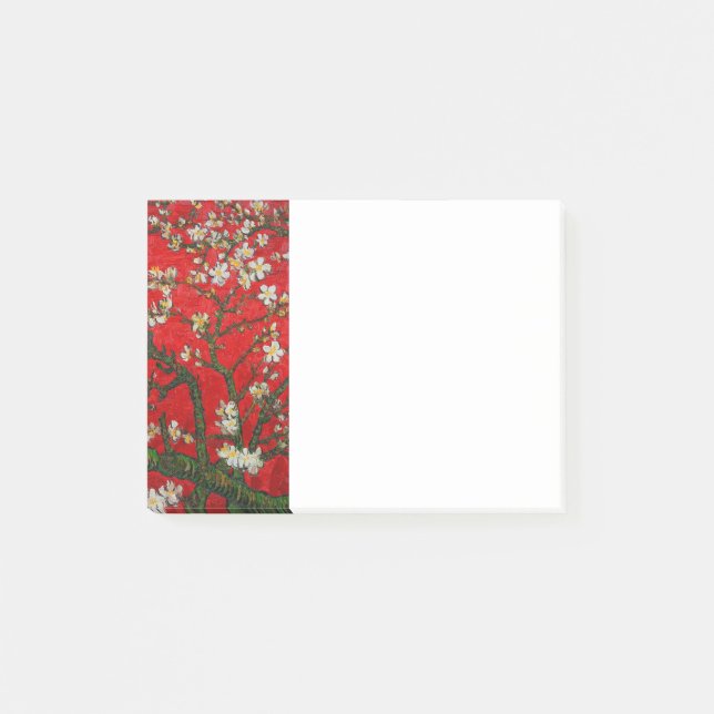 Van Gogh Almond Blossoms Red Post-it Klebezettel (Vorderseite)