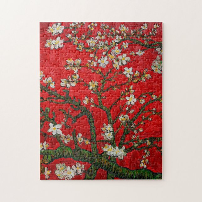 Van Gogh Almond Blossoms Red Puzzle (Vertikal)