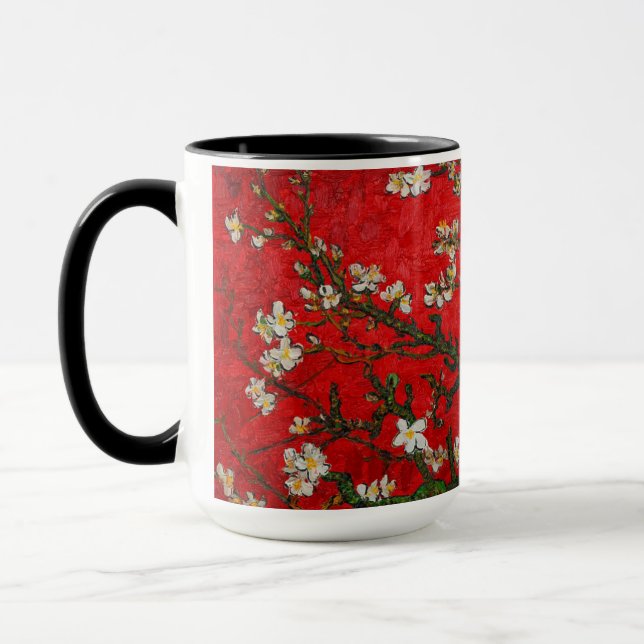 Van Gogh Almond Blossoms Red Tasse (Links)
