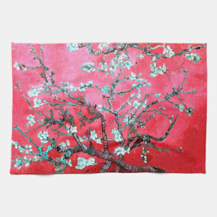 Van Gogh Almond Blossoms: Rot & Blau Geschirrtuch