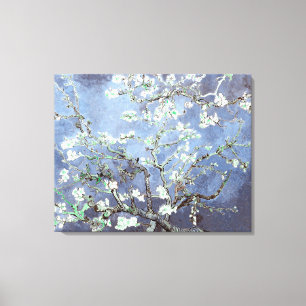 Van Gogh Almond Blossoms Steel Blue Leinwanddruck
