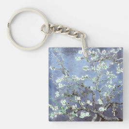 Van Gogh Almond Blossoms Steel Blue Schlüsselanhänger