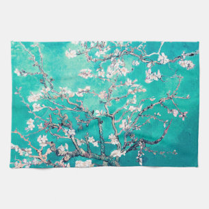 Van Gogh Almond Blossoms Türkis Geschirrtuch
