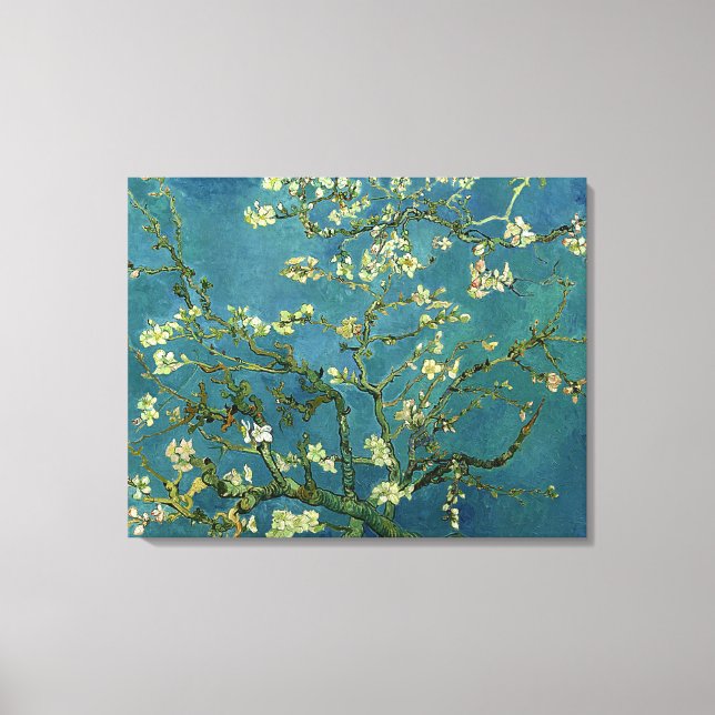 Van Gogh Almond Blüten auf Tuch Leinwanddruck (Vorderseite)