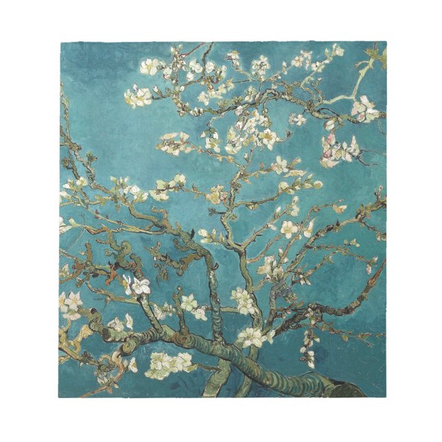 Van Gogh Almond Branches in Bloom Notizblock (Vorderseite)