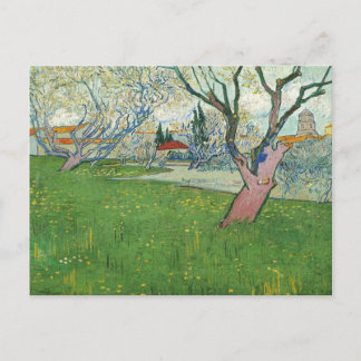 Van Gogh Ansicht von Arles, blühende Bäume (F515) Postkarte