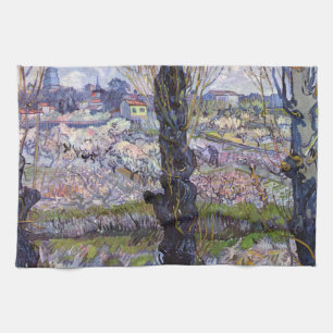 Van Gogh Ansicht von Arles Blühende Obstgärten Dru Geschirrtuch