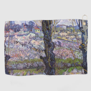 Van Gogh Ansicht von Arles Blühende Obstgärten Dru Golfhandtuch