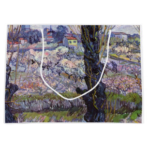 Van Gogh Ansicht von Arles Blühende Obstgärten Dru Große Geschenktüte