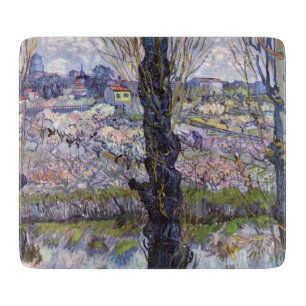 Van Gogh Ansicht von Arles Blühende Obstgärten Dru Schneidebrett