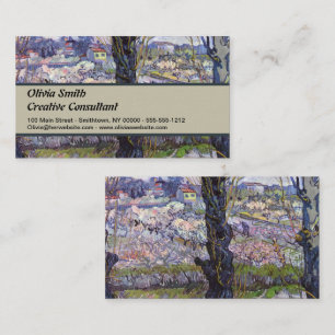 Van Gogh Ansicht von Arles Blühende Obstgärten Dru Visitenkarte