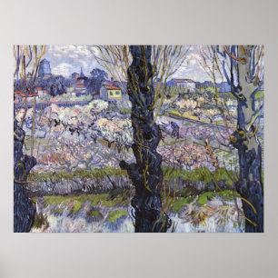 Van Gogh Ansicht von Arles Blühende Obstgärten Kun Poster