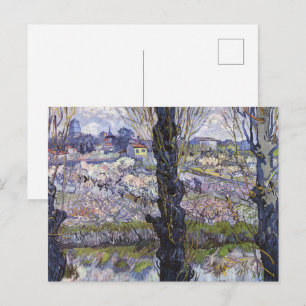 Van Gogh Ansicht von Arles blühende Obstgärten Kun Postkarte