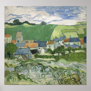 Van Gogh - Ansicht von Auvers Poster
