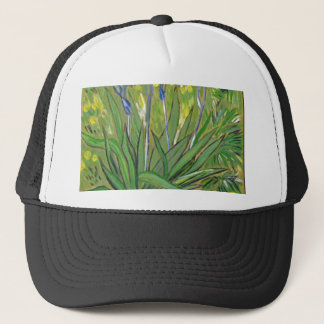 Van Gogh art Irises, Acrylwiedergabe Truckerkappe