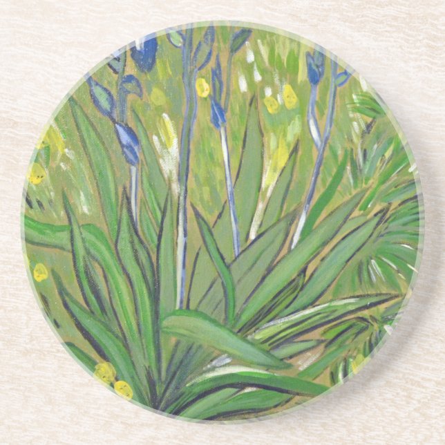 Van Gogh art Irises, Acrylwiedergabe Untersetzer (Vorne)