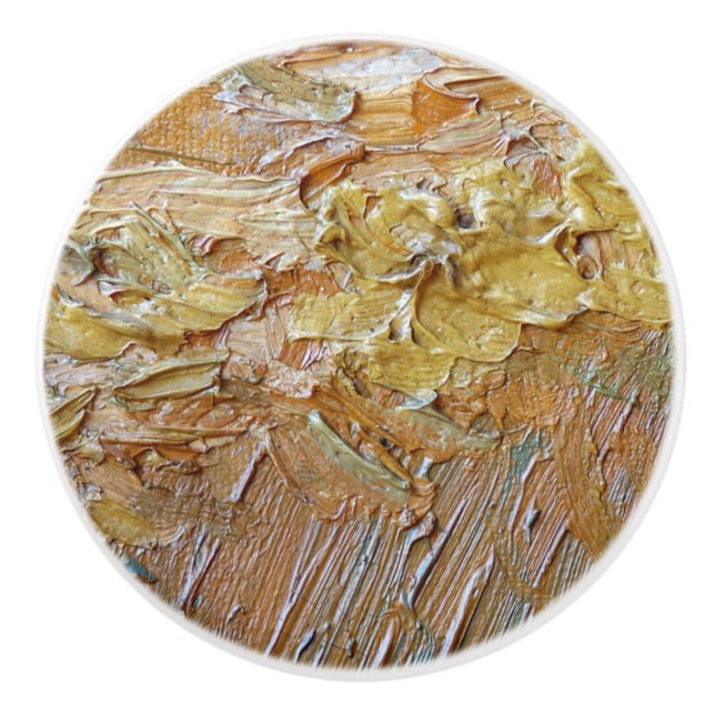 Van Gogh Artist Painting Abstrakt Brush Stroke Cer Keramikknauf (Vorderseite)