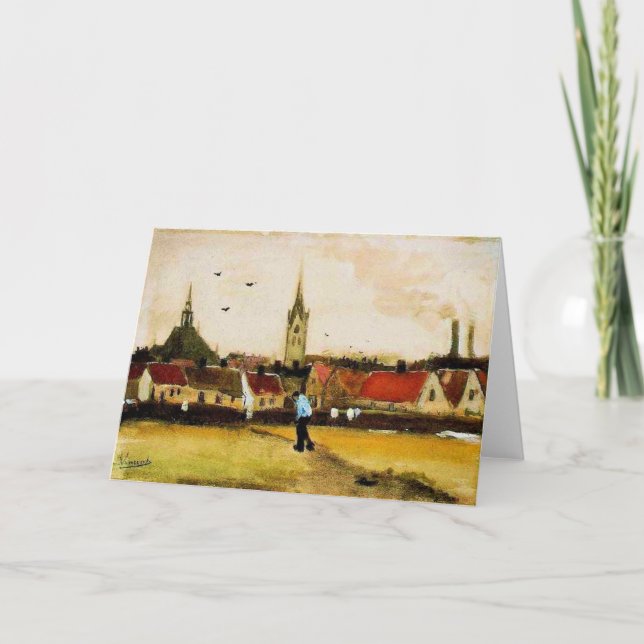 Van Gogh - Aussicht auf Den Haag mit der Neuen Kir Karte (Vorderseite)
