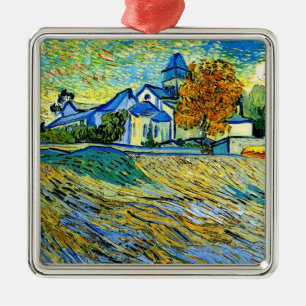 Van Gogh - Aussicht auf die Kirche von Saint Paul Ornament Aus Metall