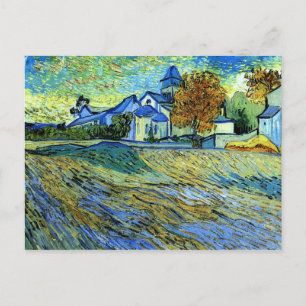 Van Gogh - Aussicht auf die Kirche von Saint Paul  Postkarte