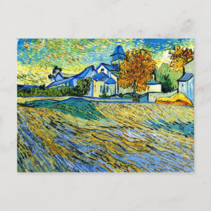 Van Gogh - Aussicht auf die Kirche von Saint Paul Postkarte