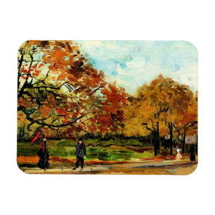 Van Gogh - Aussicht auf einen Park in Paris Magnet