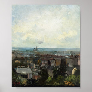 Van Gogh - Aussicht auf Paris von Montmartre Poster