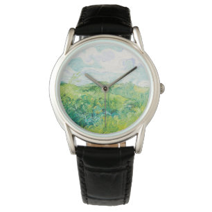 Van Gogh. Auvers für grüne Weizenfelder. Impressio Armbanduhr