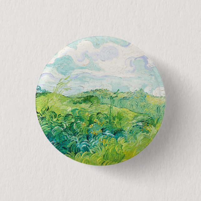 Van Gogh. Auvers für grüne Weizenfelder. Impressio Button (Vorderseite)