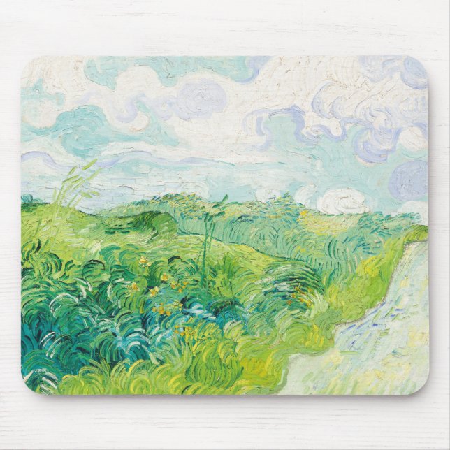 Van Gogh. Auvers für grüne Weizenfelder. Impressio Mousepad (Vorne)