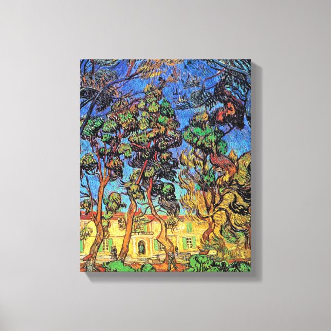 Van Gogh - Bäume im Garten des St. Paul Hospital Leinwanddruck (Vorderseite)