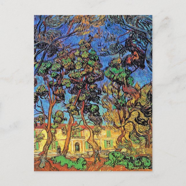 Van Gogh - Bäume im Garten des St. Paul Hospital Postkarte (Vorderseite)