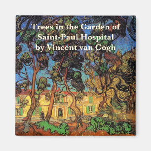 Van Gogh Bäume im Garten, Krankenhaus Saint-Paul Magnet