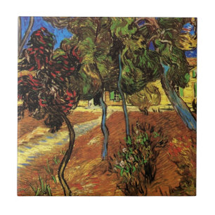 Van Gogh Bäume im Garten, Saint Paul Hospital Fliese
