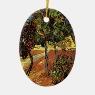 Van Gogh Bäume im Garten, Saint Paul Hospital Keramikornament