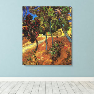 Van Gogh Bäume im Garten, Saint Paul Hospital Leinwanddruck