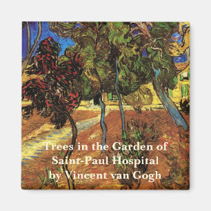 Van Gogh Bäume im Garten, Saint Paul Hospital Magnet