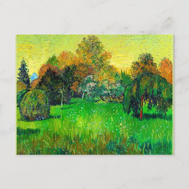 Van Gogh berühmtes Gemälde, Der Garten des Dichter Postkarte (Vorderseite)