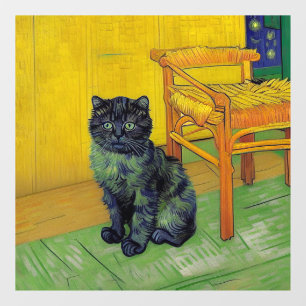 Van Gogh Black Cat Fensteraufkleber