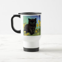 Van Gogh Black Cat Gelbe Blumen
