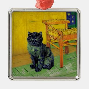 Van Gogh Black Cat Ornament Aus Metall