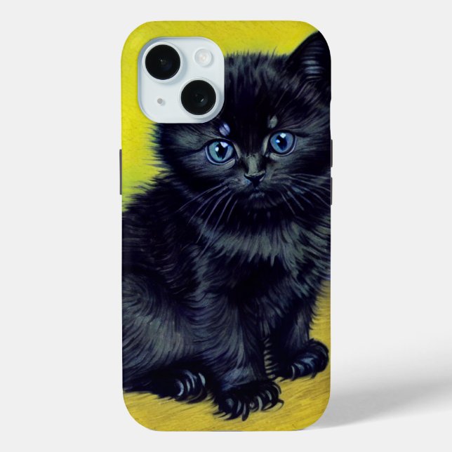 Van Gogh Black Cat Purple Flowers Case-Mate iPhone Hülle (Rückseite)