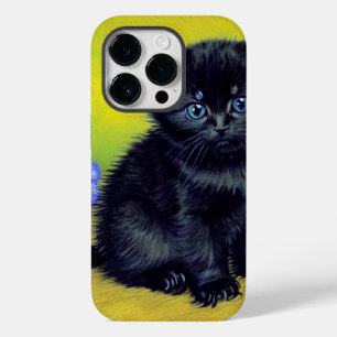 Van Gogh Black Cat Purple Flowers Case-Mate iPhone 14 Pro Hülle
