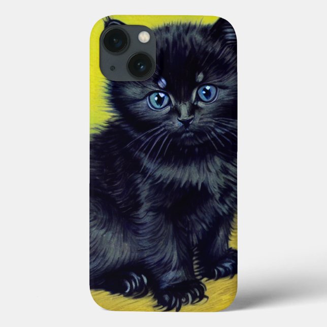 Van Gogh Black Cat Purple Flowers Case-Mate iPhone Hülle (Rückseite)