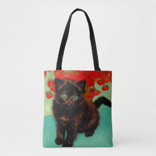 Van Gogh Black Cat Red Blume