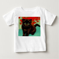Van Gogh Black Cat Red Blume