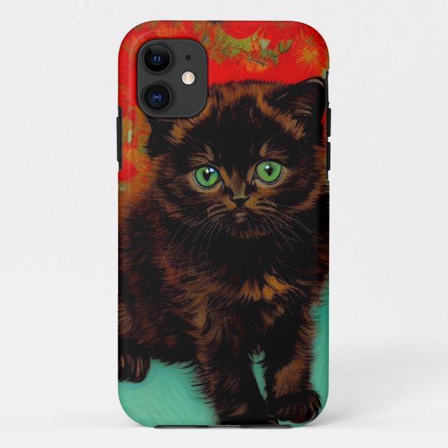 Van Gogh Black Cat Red Blume Case-Mate iPhone Hülle (Rückseite)