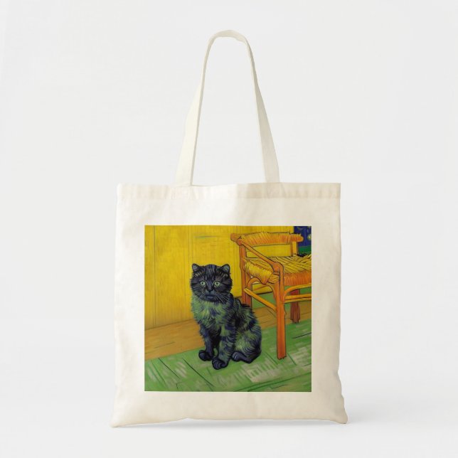 Van Gogh Black Cat Tragetasche (Vorne)