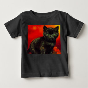 Van Gogh Black Kitten Baby T-shirt