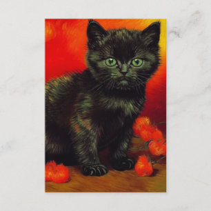 Van Gogh Black Kitten Begleitkarte